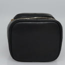 CHANEL Bicolore Vanity Hand Bag Leather Black CC Auth bs22678-9