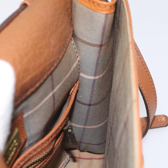 Burberrys Shoulder Bag Leather Beige Auth bs22691