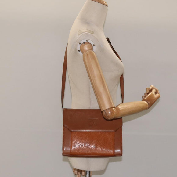 Burberrys Shoulder Bag Leather Beige Auth bs22691