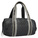 CHANEL Matelasse Hand Bag Patent Leather Silver CC Auth bs22699-1