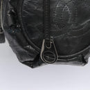 CHANEL Matelasse Hand Bag Patent Leather Silver CC Auth bs22699-17