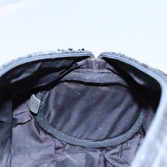 CHANEL Matelasse Hand Bag Patent Leather Silver CC Auth bs22699