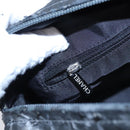 CHANEL Matelasse Hand Bag Patent Leather Silver CC Auth bs22699-21