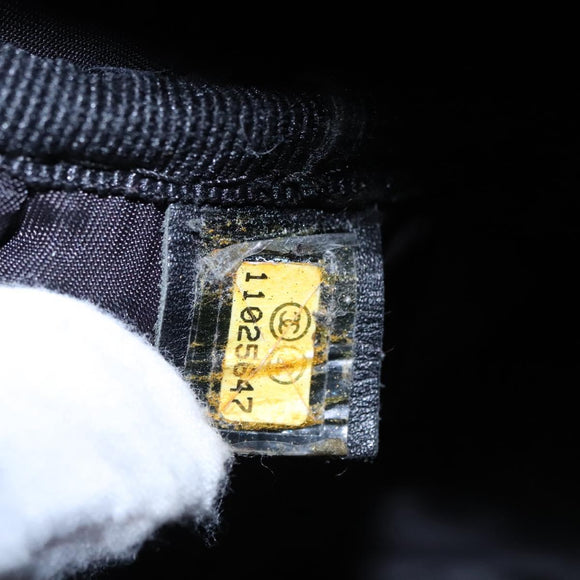 CHANEL Matelasse Hand Bag Patent Leather Silver CC Auth bs22699