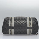 CHANEL Matelasse Hand Bag Patent Leather Silver CC Auth bs22699-5