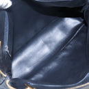 CHANEL Matelasse Chain Shoulder Bag Lamb Skin Navy Gold CC Auth bs22709-11