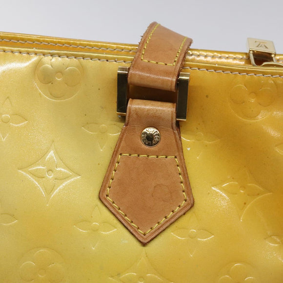 LOUIS VUITTON Monogram Vernis Houston Hand Bag Gris M91053 LV Auth bs22715