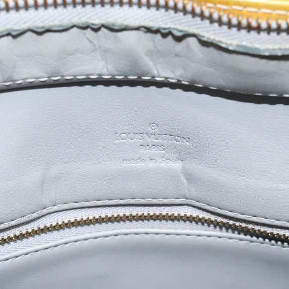 LOUIS VUITTON Monogram Vernis Houston Hand Bag Gris M91053 LV Auth bs22715