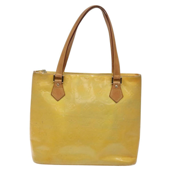 LOUIS VUITTON Monogram Vernis Houston Hand Bag Gris M91053 LV Auth bs22715