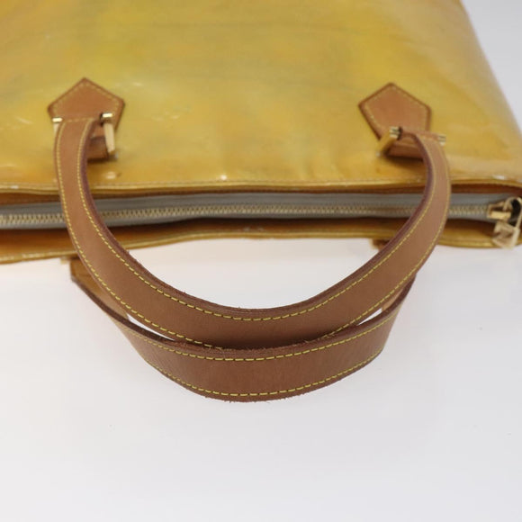 LOUIS VUITTON Monogram Vernis Houston Hand Bag Gris M91053 LV Auth bs22715