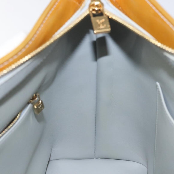 LOUIS VUITTON Monogram Vernis Houston Hand Bag Gris M91053 LV Auth bs22716