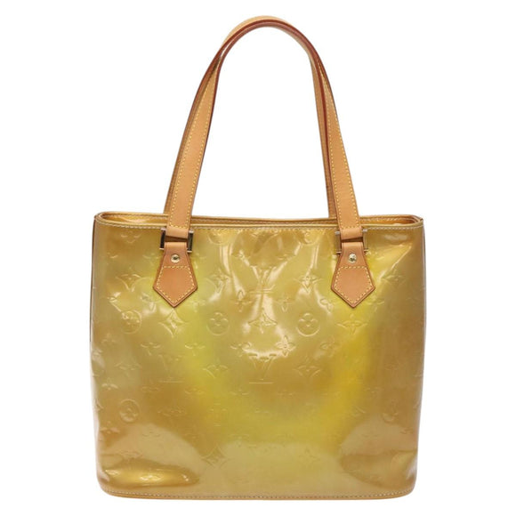 LOUIS VUITTON Monogram Vernis Houston Hand Bag Gris M91053 LV Auth bs22716