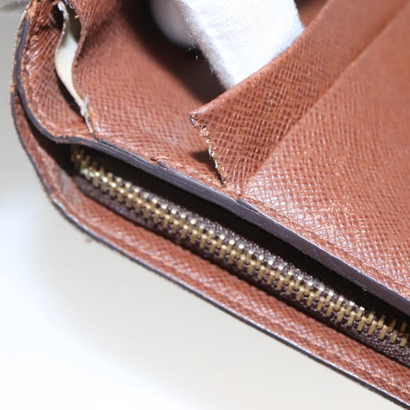 LOUIS VUITTON Monogram Porto Papie Zip Wallet M61207 LV Auth bs22722