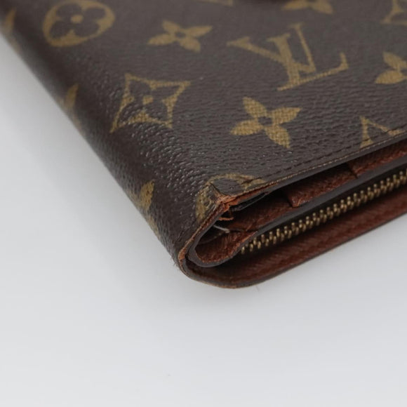 LOUIS VUITTON Monogram Porto Papie Zip Wallet M61207 LV Auth bs22722