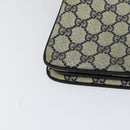 GUCCI GG Supreme Sherry Line Shoulder Bag PVC Navy Red 41 02 090 Auth bs22750-15