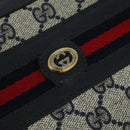 GUCCI GG Supreme Sherry Line Shoulder Bag PVC Navy Red 41 02 090 Auth bs22750-17