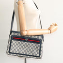 GUCCI GG Supreme Sherry Line Shoulder Bag PVC Navy Red 41 02 090 Auth bs22750-23