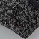 Christian Dior Trotter Canvas Hand Bag Navy Gold Auth bs22777-15