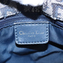 Christian Dior Trotter Canvas Hand Bag Navy Gold Auth bs22777-17