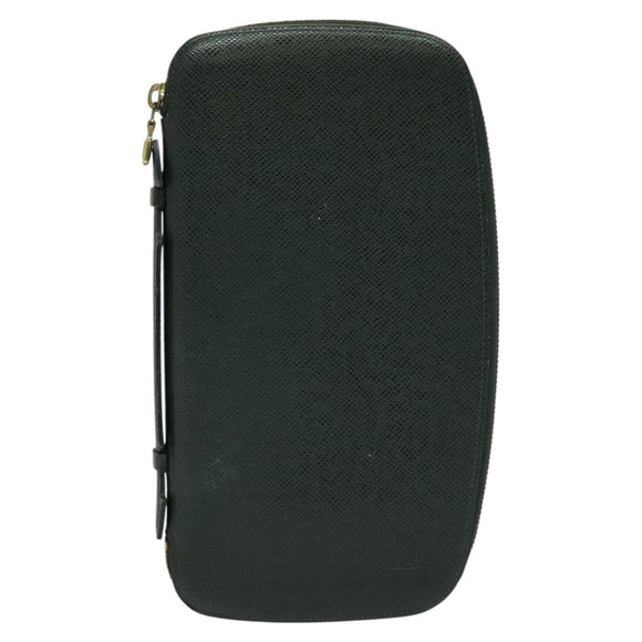 LOUIS VUITTON Taiga Organizer Atoll Travel Case Ardoise M30652 LV Auth bs22785