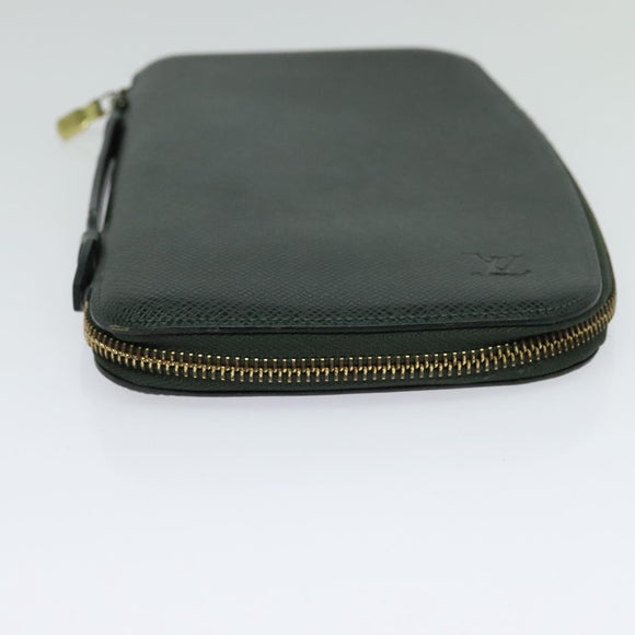 LOUIS VUITTON Taiga Organizer Atoll Travel Case Ardoise M30652 LV Auth bs22785