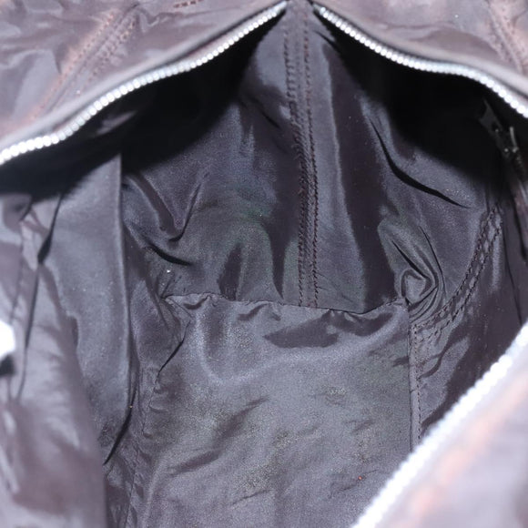 HERMES Acape Luco PM Hand Bag Nylon Brown Auth bs22799