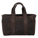 HERMES Acape Luco PM Hand Bag Nylon Brown Auth bs22799-3