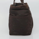 HERMES Acape Luco PM Hand Bag Nylon Brown Auth bs22799-5