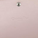 Christian Dior Chain Wallet Leather White Silver Auth bs22820-19