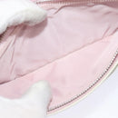 Christian Dior Chain Wallet Leather White Silver Auth bs22820-22