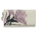 Christian Dior Chain Wallet Leather White Silver Auth bs22820-13