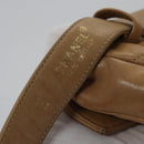 CHANEL Matelasse Chain Waist bag Lamb Skin Beige Gold CC Auth bs22827-9