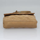 CHANEL Matelasse Chain Waist bag Lamb Skin Beige Gold CC Auth bs22827-5