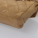 CHANEL Matelasse Chain Waist bag Lamb Skin Beige Gold CC Auth bs22827-17