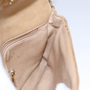 CHANEL Matelasse Chain Waist bag Lamb Skin Beige Gold CC Auth bs22827-22
