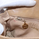 CHANEL Matelasse Chain Waist bag Lamb Skin Beige Gold CC Auth bs22827-24
