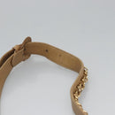 CHANEL Matelasse Chain Waist bag Lamb Skin Beige Gold CC Auth bs22827-14