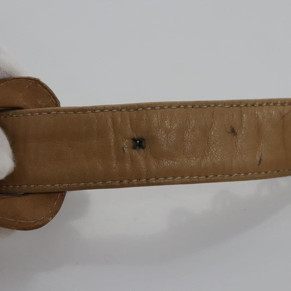 CHANEL Matelasse Chain Waist bag Lamb Skin Beige Gold CC Auth bs22827