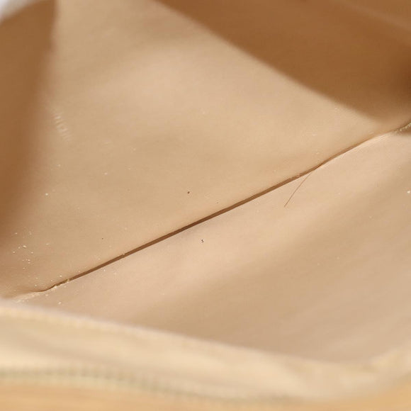 CHANEL Matelasse Chain Shoulder Bag Lamb Skin Beige Gold CC Auth bs22830