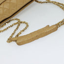 CHANEL Matelasse Chain Shoulder Bag Lamb Skin Beige Gold CC Auth bs22830-7