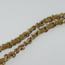 CHANEL Matelasse Chain Shoulder Bag Lamb Skin Beige Gold CC Auth bs22830-14