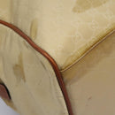 GUCCI GG Canvas Boston Bag Nylon Beige 153240 Auth bs22834-9