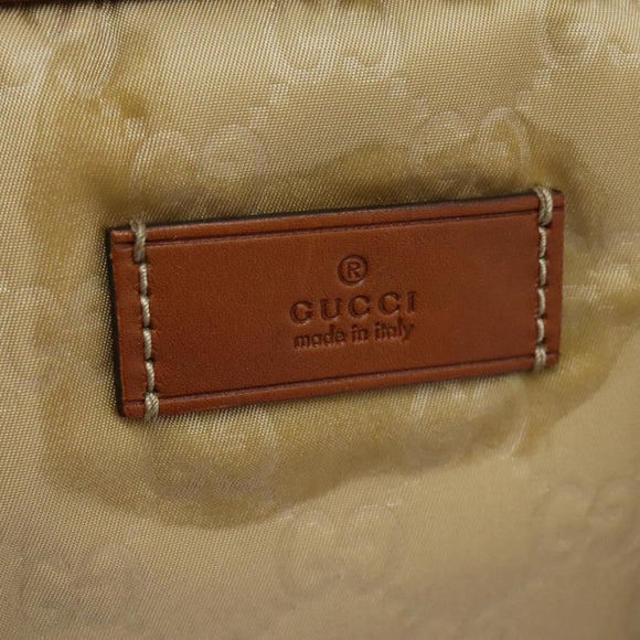 GUCCI GG Canvas Boston Bag Nylon Beige 153240 Auth bs22834