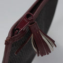 SAINT LAURENT Pouch PVC Leather Gray Auth bs22836-9