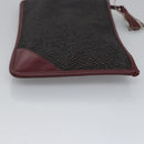 SAINT LAURENT Pouch PVC Leather Gray Auth bs22836-3