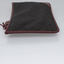 SAINT LAURENT Pouch PVC Leather Gray Auth bs22836-4