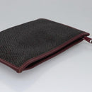 SAINT LAURENT Pouch PVC Leather Gray Auth bs22836-5