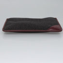 SAINT LAURENT Pouch PVC Leather Gray Auth bs22836-6