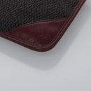 SAINT LAURENT Pouch PVC Leather Gray Auth bs22836-14