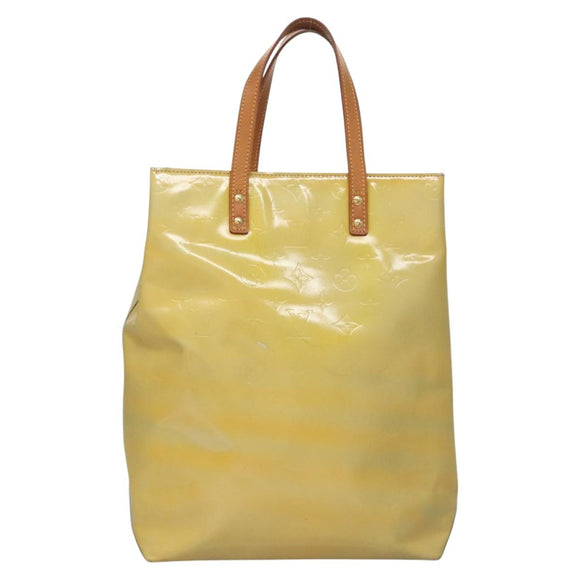 LOUIS VUITTON Monogram Vernis Reade MM Hand Bag Gris M91142 LV Auth bs22838